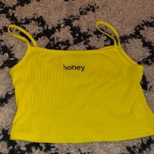 NEVER BEEN WORN Shein Yellow Tank